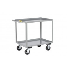 Little Giant Heavy Duty Shelf Truck 2GL-2436-6PHBK, 24x36 with 2 Retaining Lip Shelves