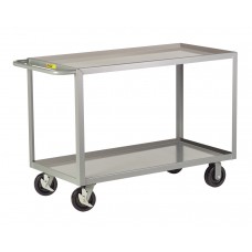 Little Giant Heavy Duty Shelf Truck 2GL-2448-6PHBK, 24x48 with 2 Retaining Lip Shelves