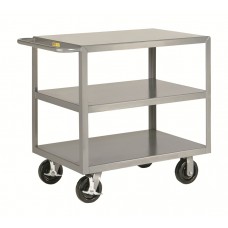Little Giant Heavy Duty Shelf Truck 3G-2436-6PHBK, 24x36 with 3 Flush Shelves