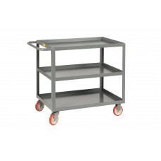 Little Giant Welded Service Cart 3LGL-1824-BRK, 18 x 24 with 3 lip shelves