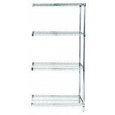 AD54-1236C Add-On Unit, 4 shelf 12" x 36" x 54" - Chrome