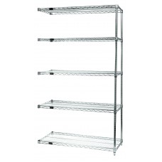 AD54-1236C-5 Add-On Unit, 5 shelf 12" x 36" x 54" - Chrome