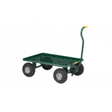 Little Giant Nursery Wagon LWP-2436-10P-G - Perforated Steel Deck Pnuematic Wheels 24 x 36