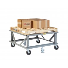 Little Giant Ergonomic Adjustable Height Mobile Pallet Stand PDE-4048-6PH2FL, 40 x 48