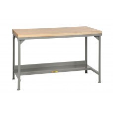 Little Giant Welded Steel Workbench with Butcher Block Top Fixed Height WSJ2-3060-36, 30 x 60