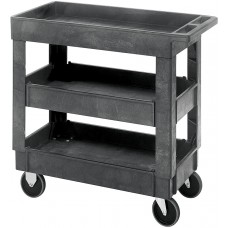 Plastic Service Cart PC3518-33-3 (34-1/4" x 17-1/2" x 32-1/2") 3 Shelves