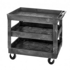 Plastic Service Cart PC4026-33-3 (40" x 26" x 32-1/2") 3 Shelves